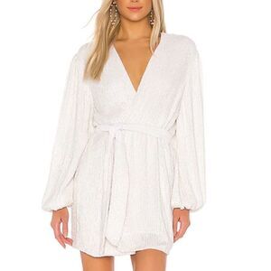 NWT Retrofete Gabrielle Robe in Moonglow White XS Revolve